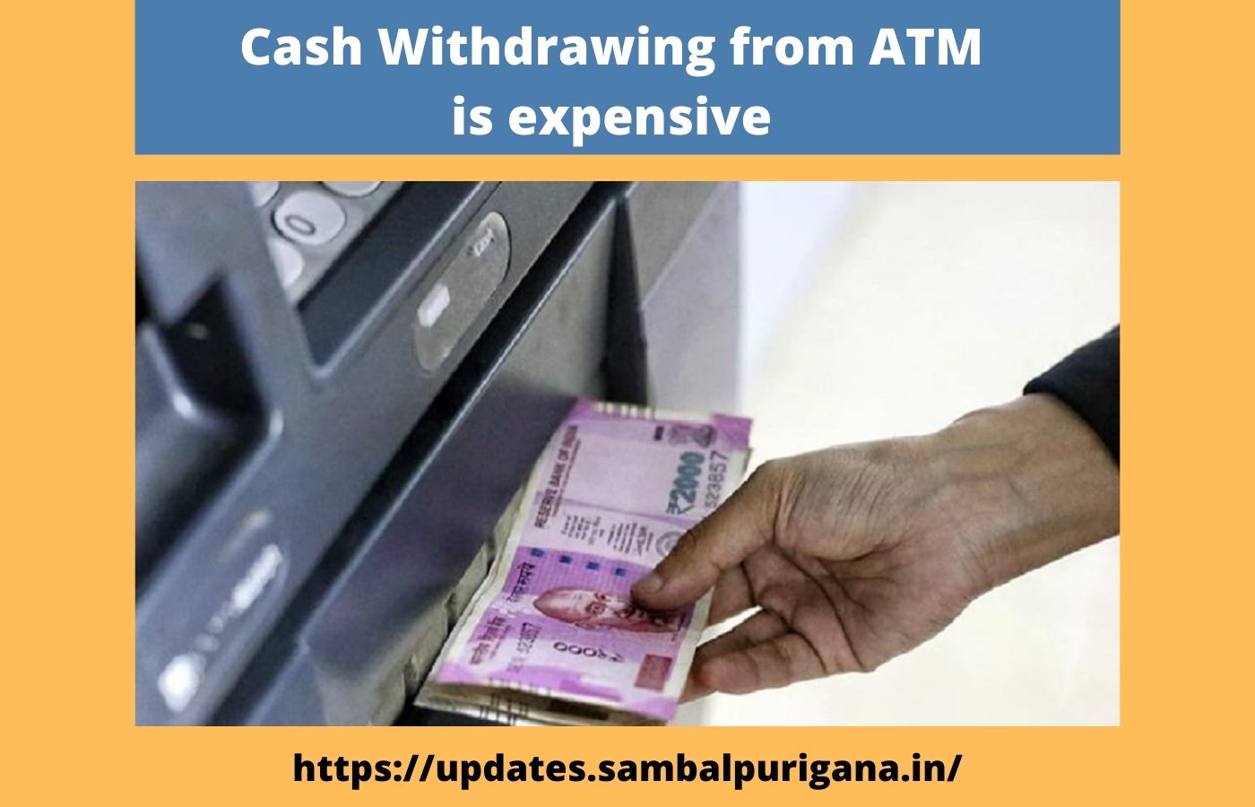 Cash Withdrawing from ATM is expensive