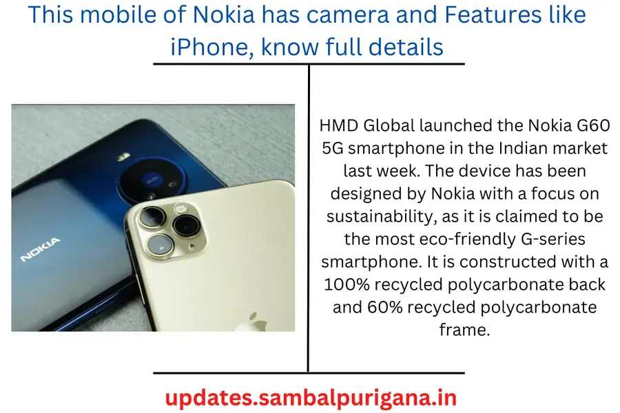 This mobile of Nokia has camera and Features like iPhone